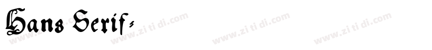 Hans Serif字体转换
